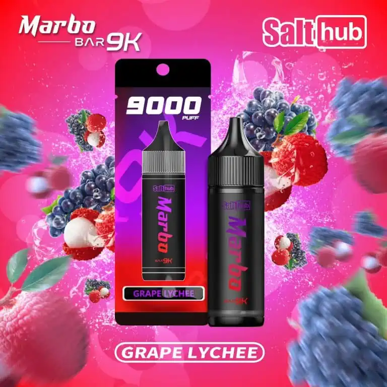 MARBO M BAR 9K รสองุ่นลิ้นจี่ พร้อมกล่องและตัวเครื่อง